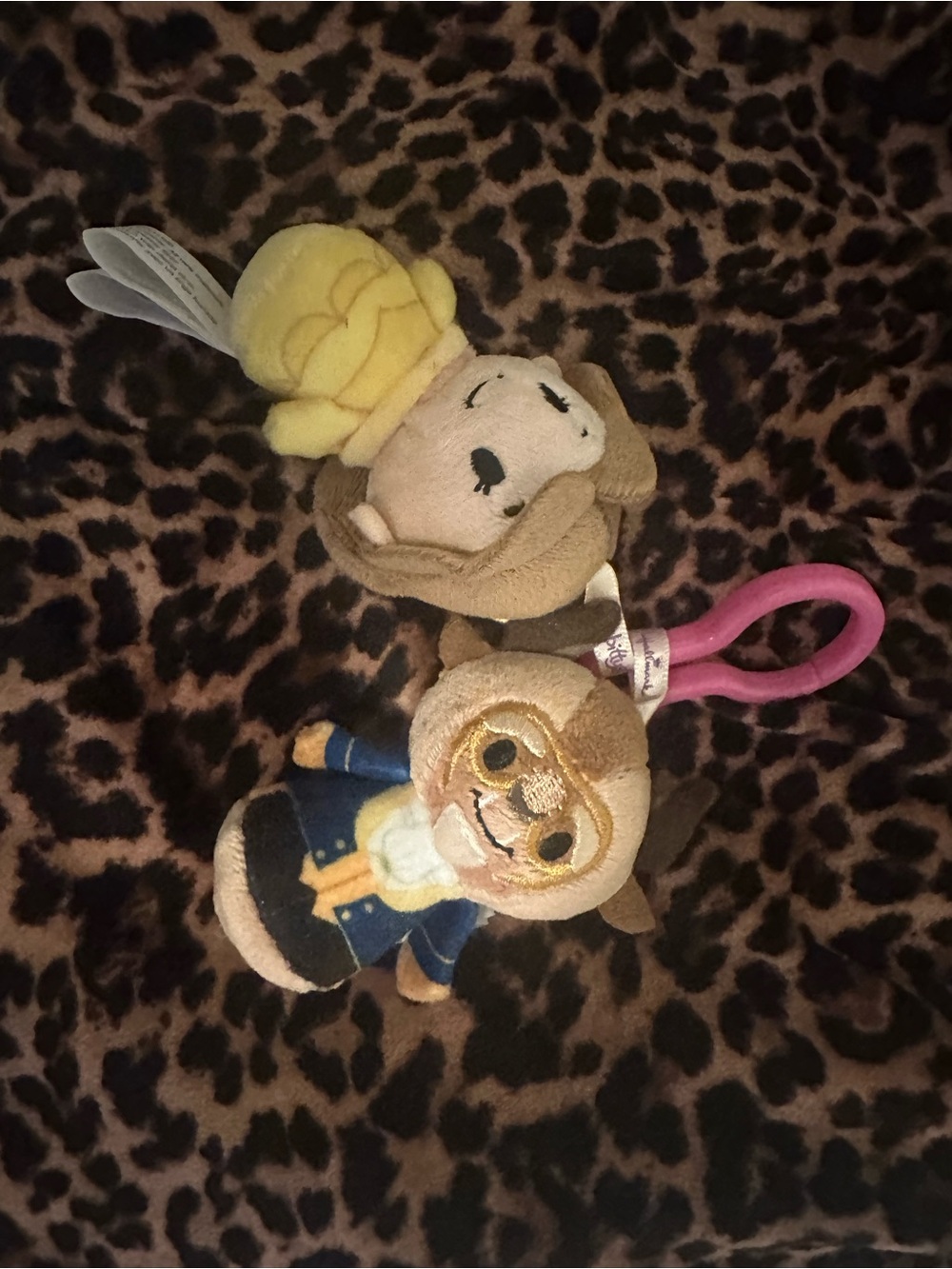 Hallmark Itty Bitty Belle & Beast Mini Plush Keychain Set - Beauty & the Beast